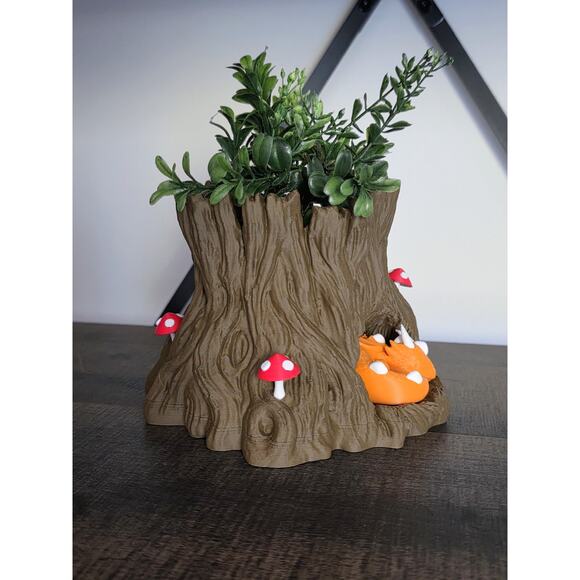 Dragon Snuggle Stump Planter with Removable Baby Dragon - Picture 7 of 8